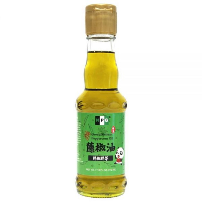 NPG Sichuan 그린 페퍼콘 오일 280ml7.1액량 온스 냉압착 제품 강한 입 마비 가시 애쉬 주입 사천 피망 옥수수 오일 강렬한 맛 중국 및 아시아 요리에 적, 1개