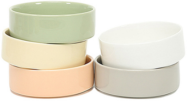 헬로우펫 강아지 밥그릇 고양이 애견 식기 도자기 세라믹 물그릇, 도자기그릇(화이트), 1개