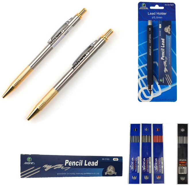 제우스맨 홀다샤프 2mm/3mm 마리에5.6mm 홀다샤프 목공 제도 드로잉 필기 스케치, 마리에5.6mm홀다샤프+심Set