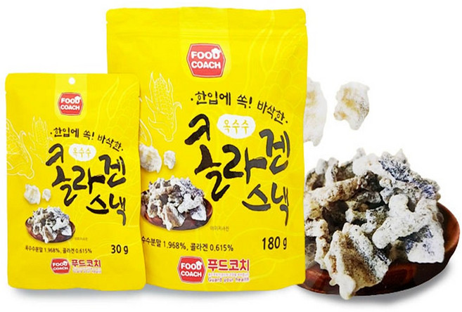 푸드코치 옥수수 콜라겐 스낵, 180g, 1개