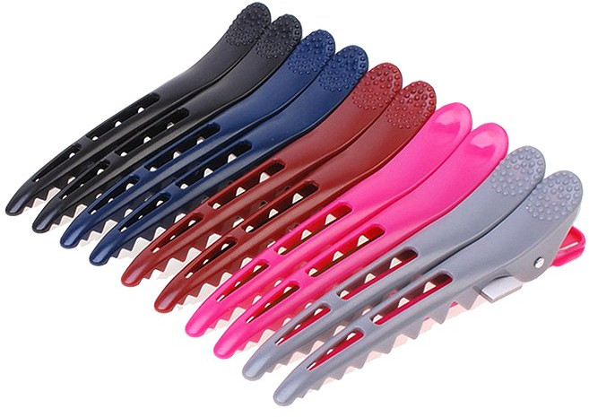 삼화 샤크클립 헤어클립 미용실 헤어핀 미용재료 샤크클립(10개), 1세트, 랜덤 발송