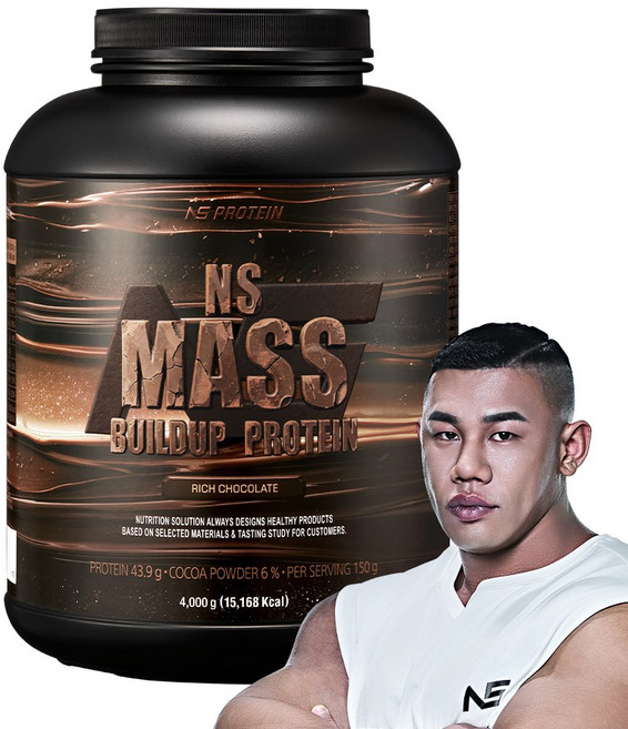 NS 매스빌드업 프로틴 리치초콜릿맛 4kg 헬스보충제 단백질보충제, 1개