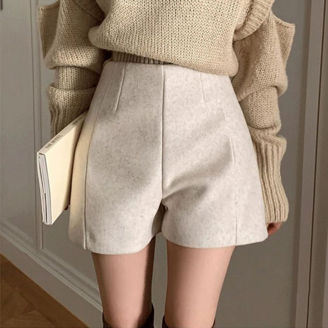 Bahn 4컬러 코코 울 오피스룩 슬렉스 숏팬츠