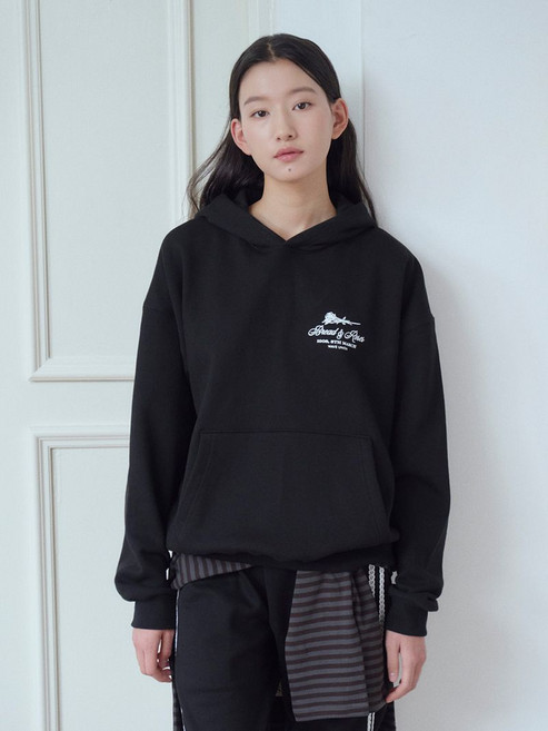 WAVE UNION Bread and roses Hoodie black