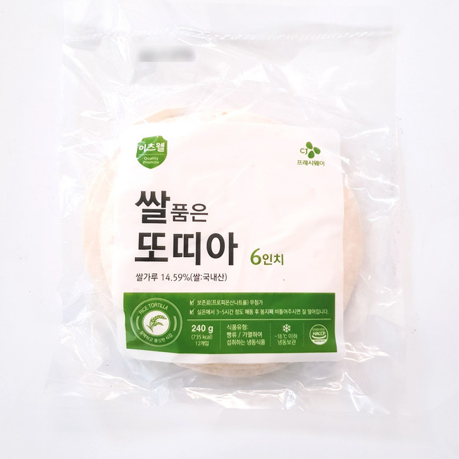이츠웰 쌀품은 또띠아, 2개, 240g