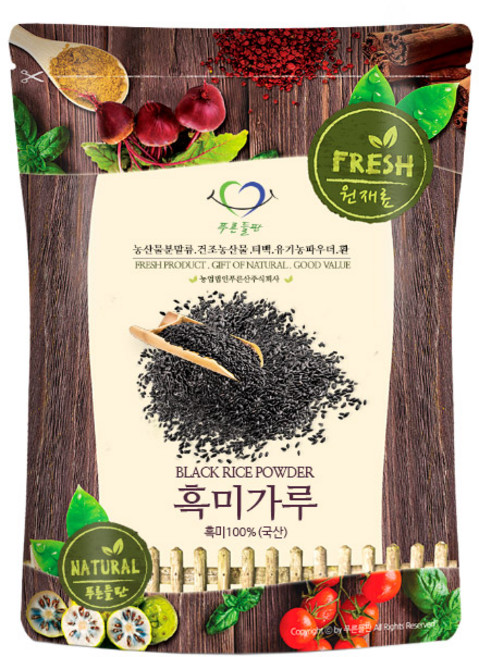 푸른들판 국산 흑미 분말 가루 흑미쌀 100%, 500g, 1개