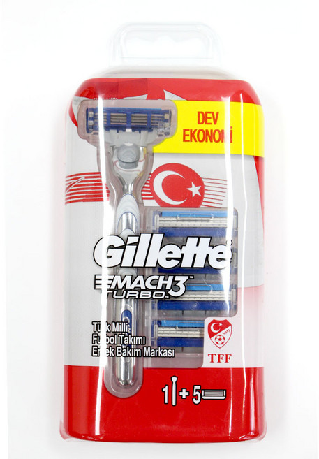 질레트 마하3 터보R 면도기 + 여분 날 4p, 1개
