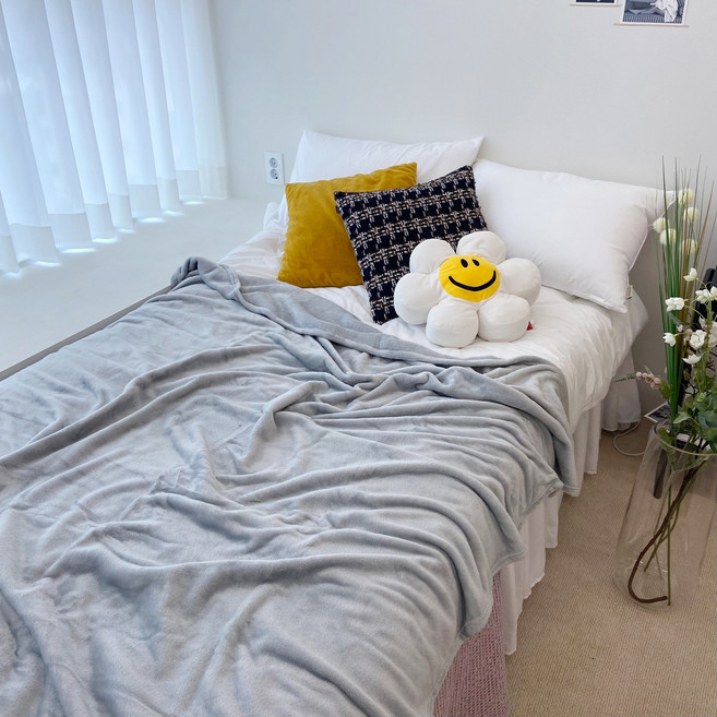 뽀송뽀송 고밀도 밍크 반려동물 극세사 더픔담요 5 Colors, 애쉬그레이, 1개