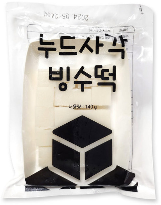 빙수 토핑 사각 빙수떡, 140g, 1개