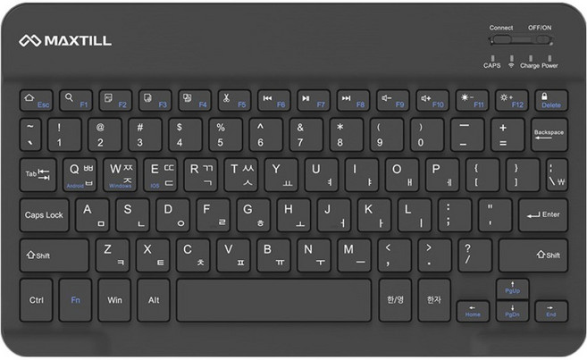 맥스틸 펜타그래프 블루투스 무선 텐키리스 키보드, GM-KB11M, 블랙, 제조사축