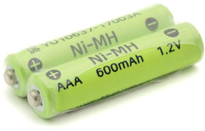 Coms 니켈 수소 충전지(Ni-MH) ER201/AAA 600mAh x 2 충전지, 1세트