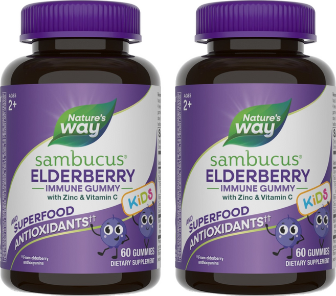네이쳐스웨이 어린이 삼부커스 이뮨 엘더베리 아연 & 비타민 C 구미, 60정, 2개