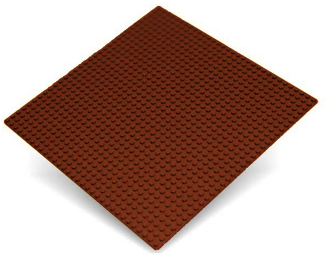 相容樂高 32x32 小顆粒底板, 棕色, 1個