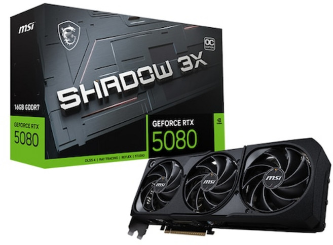 MSI 지포스 RTX 5080 쉐도우 3X OC D7 16GB