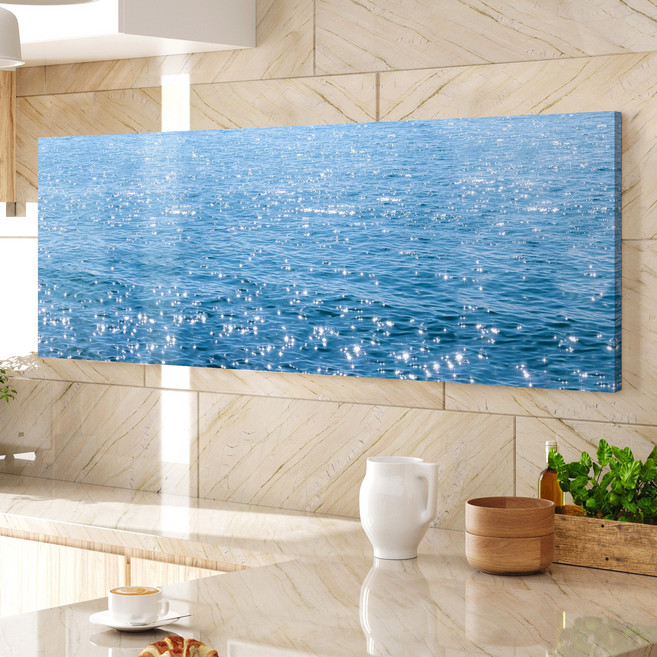 [인메이블] 거실 인테리어 윤슬 바다 와이드 액자 감성 카페 풍경 사진 그림, 01.open door in glisten, 대형 [160x60cm]