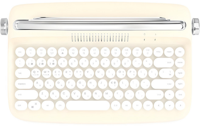 엑토 레트로 미니 블루투스 멀티페어링 무선 텐키리스 키보드, 아이보리, B303
