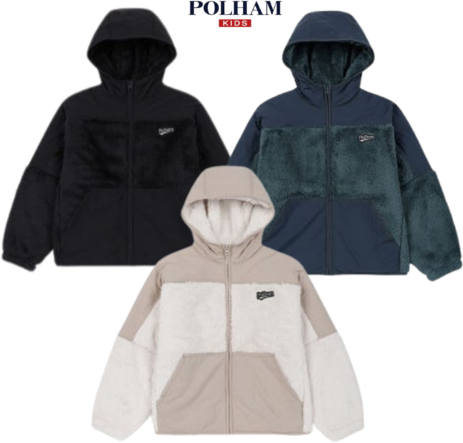 (매장빠른출고) 폴햄키즈 아동공용 플리스자켓 뽀글이 후리스 간절기 보들보들한 가을 겨울 활동편한 따듯한 보온성 우수 덤블 퍼집업자켓