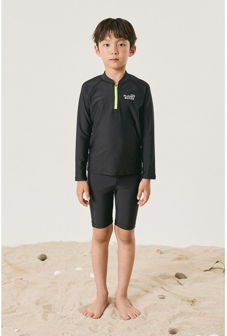 아레나수영복 남아동 래쉬가드세트 A4BB1BS01BLK 실내외 겸용수영복
