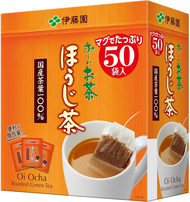 [일본정품]이토엔 오이오차 에코 호지차 티백 50개입 4901085643099, 1개, 1.8g
