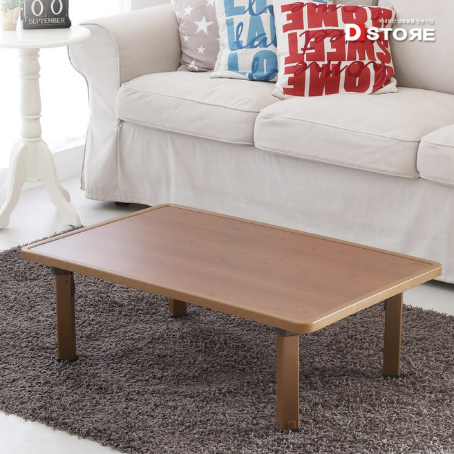 디스토어 국내산 튼튼 접이식 테이블 밥상, 몰딩-5호 (860*560) -앤틱