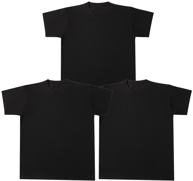 (1+1+1) 베이직 남녀공용 200g 코튼 순면 티셔츠 라운드 반팔티 반팔면티 3장 FINALSENSE