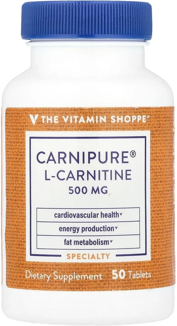 The Vitamin Shoppe Carnipure® L-Carnitine 500 mg 50 Tablets, 50 Count, 1개, 50정 - 쿠팡