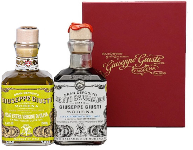 주세페주스티 올리브오일 1메달 프로퓨마토 발사믹식초 선물세트, 250ml, 1세트