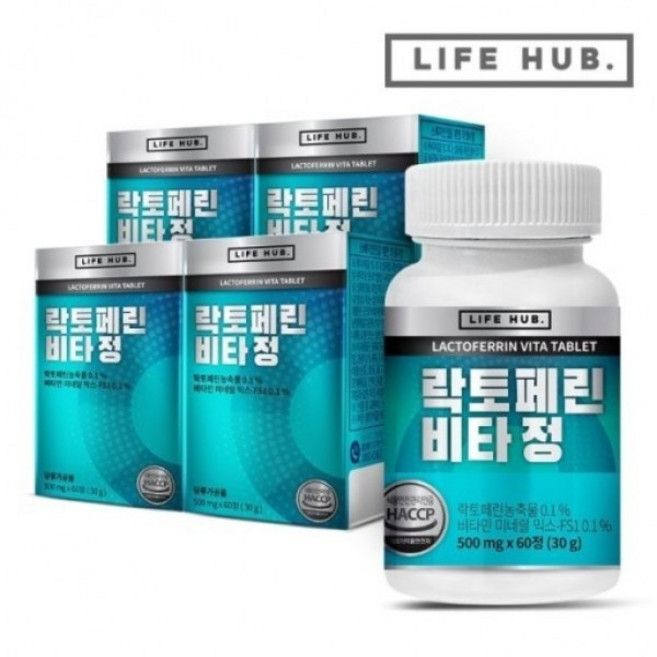 우리 가족 건강 고급 락토페린 농축물 500mg x 60정 비타민 식품 자기관리 추천, 1개