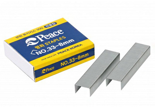 피스코리아 33 8mm 1000pcs 편한 호치키스 300 전용침, 5개, 33호침