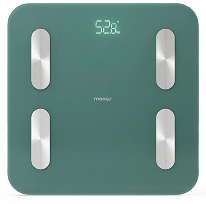 무아스 스마트 헬스케어 LCD 체지방 체중계 프로, MBCS5, 그린, 1개