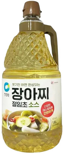 청정원 장아찌 절임초 소스 1.8L X 12개 오이 피클 양파 채소절임 간편 소스