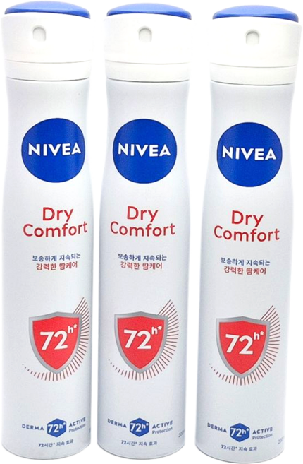 니베아 데오드란트 스프레이 드라이콤포트 200ml 3개