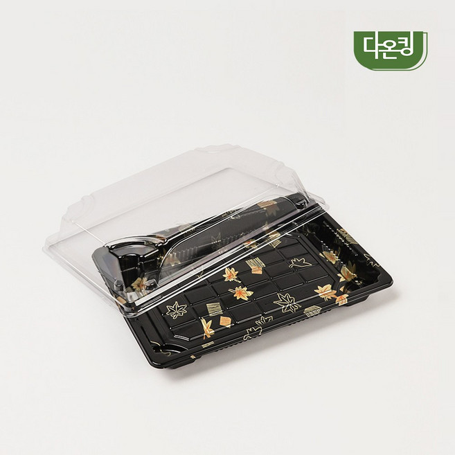 다온킹(소량) 사각초밥용기 HP-05 흑금단 50개 합세트, 1세트