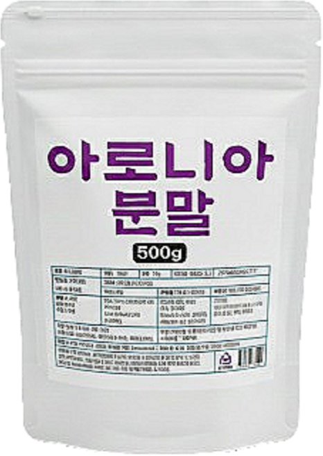 국산 아로니아 가루 100 % 국내산 분말 대용량, 1개, 500g