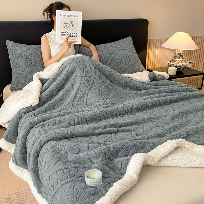 Wunnifu-극세사 담요는 가을 겨울 침대와 소파 겸용 보온 다용도 담요입니다