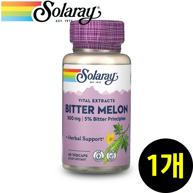 솔라레이 바이탈 엑스트렉트 비터멜론 500mg 베지캡슐 60정, 1정, 1개 - 쿠팡
