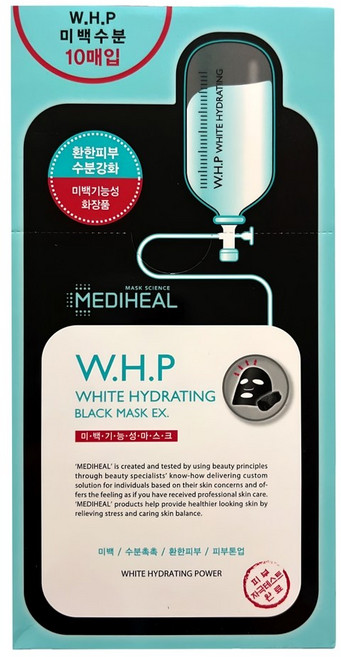 메디힐 WHP 미백수분 블랙 마스크팩 EX, 10개입, 3개