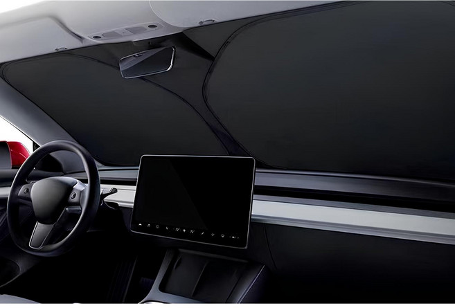 플래그잇 원터치 고급형 차량용차박 운전석앞유리창 접이식 햇빛가리개, 1개, 검정