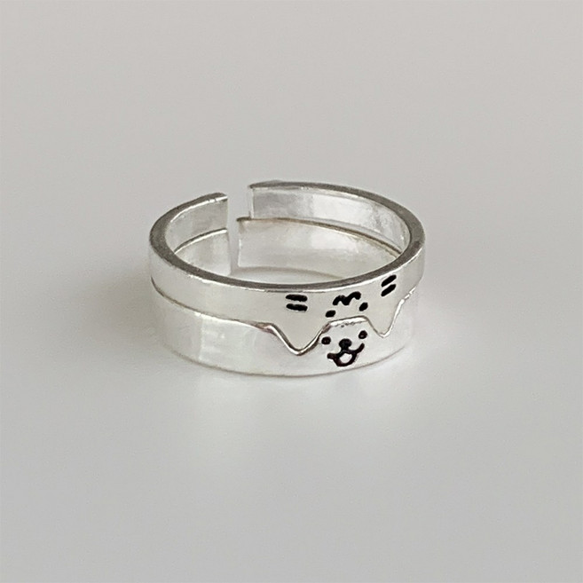 유기견 후원 강아지 고양이 우정링 커플링 반지 no.206