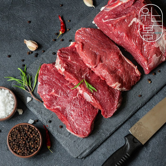 횡성축협한우 프리미엄 소고기 냉장 안심 200gx2, 200g