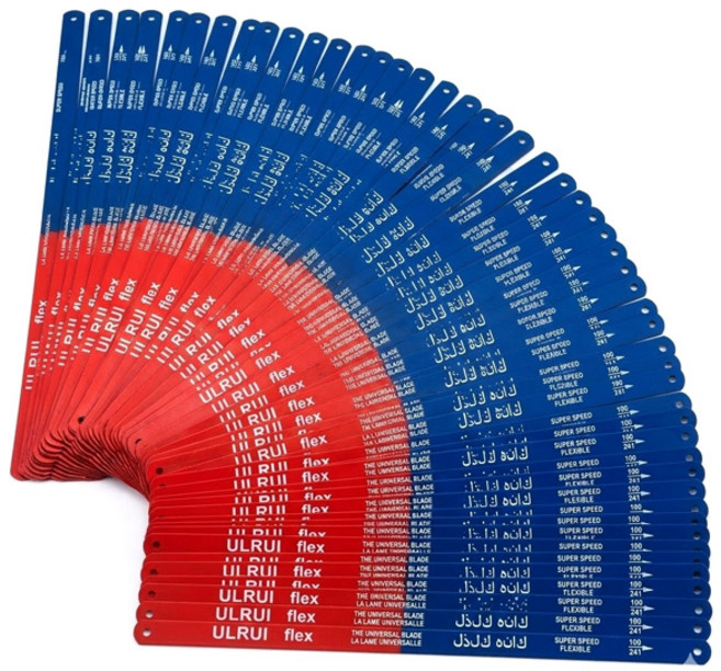 24T 쇠톱날 유연한 블레이드 강철 손 톱 절단 톱날 100개, 1
