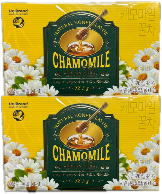 노브랜드 캐모마일 꿀차 32.5g (1.3g x 25티백) x 2개 총 50티백, 1.3g, 25개입