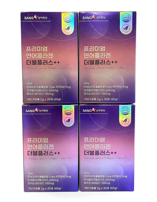 피부 탄력 필수템 저분자 콜라겐 연어콜라겐 펩타이드 30포, 4개, 30회분