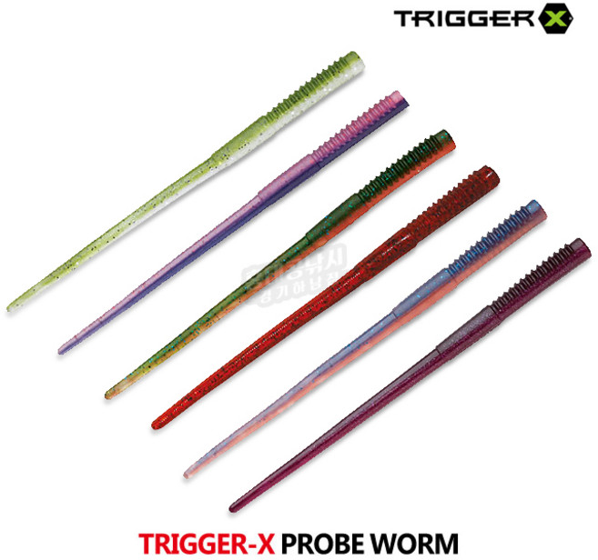 트리거엑스 프루브웜 / 배스웜 배스루어 스트레이트웜 지그헤드웜 피네스웜, BB, 1개