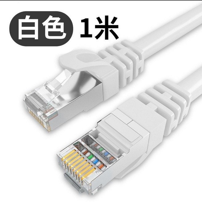 Cat-6 網路線 RJ45 乙太網路線 路由器專用, 1個, CAT-6高速網路線【1米】白色