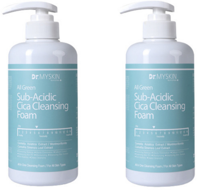 닥터마이스킨 올 그린 약산성 시카 클렌징 폼, 500ml, 2개