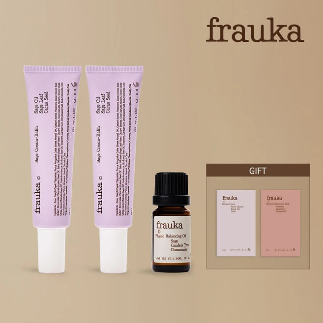[독일정품]프라우카 세이지 크림 밤 35ml 2개+앰플오일10ml (비오캄 하맘 파우치 추가), 2개 - 쿠팡