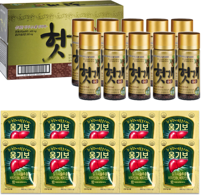 웅기보 10포+헛개 울금 드링크100ml 10개, 100ml