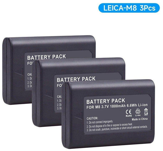 PALO 1800mAh 3.7V BLI-312 라이카 BM8 M8 M8.2 M9 ME M-E M9-P MM 카메라 BP-SCL1 14464 카메라용 충전식 배터리, 3) 3pcs battery, 3) 3PCS Battery