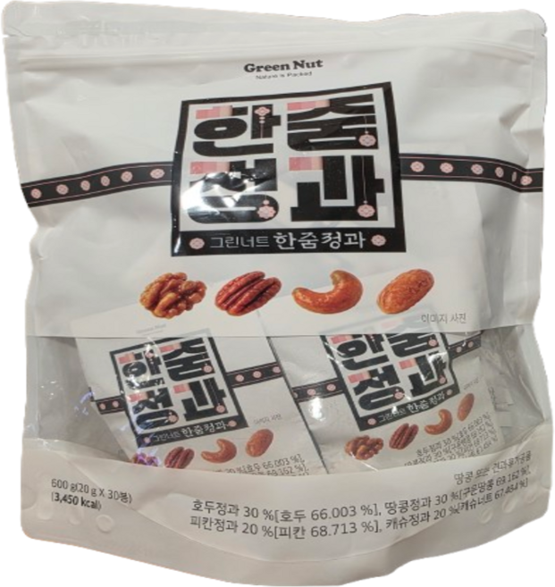 그린넛 한줌정과 600g X 3개